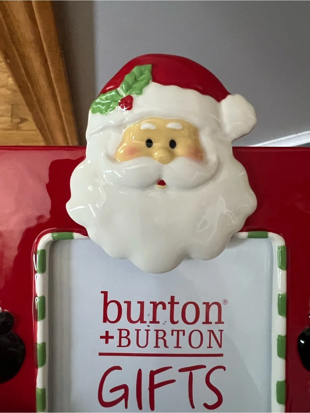 Santa's Favorite Red Holiday Ceramic  Photo Frame